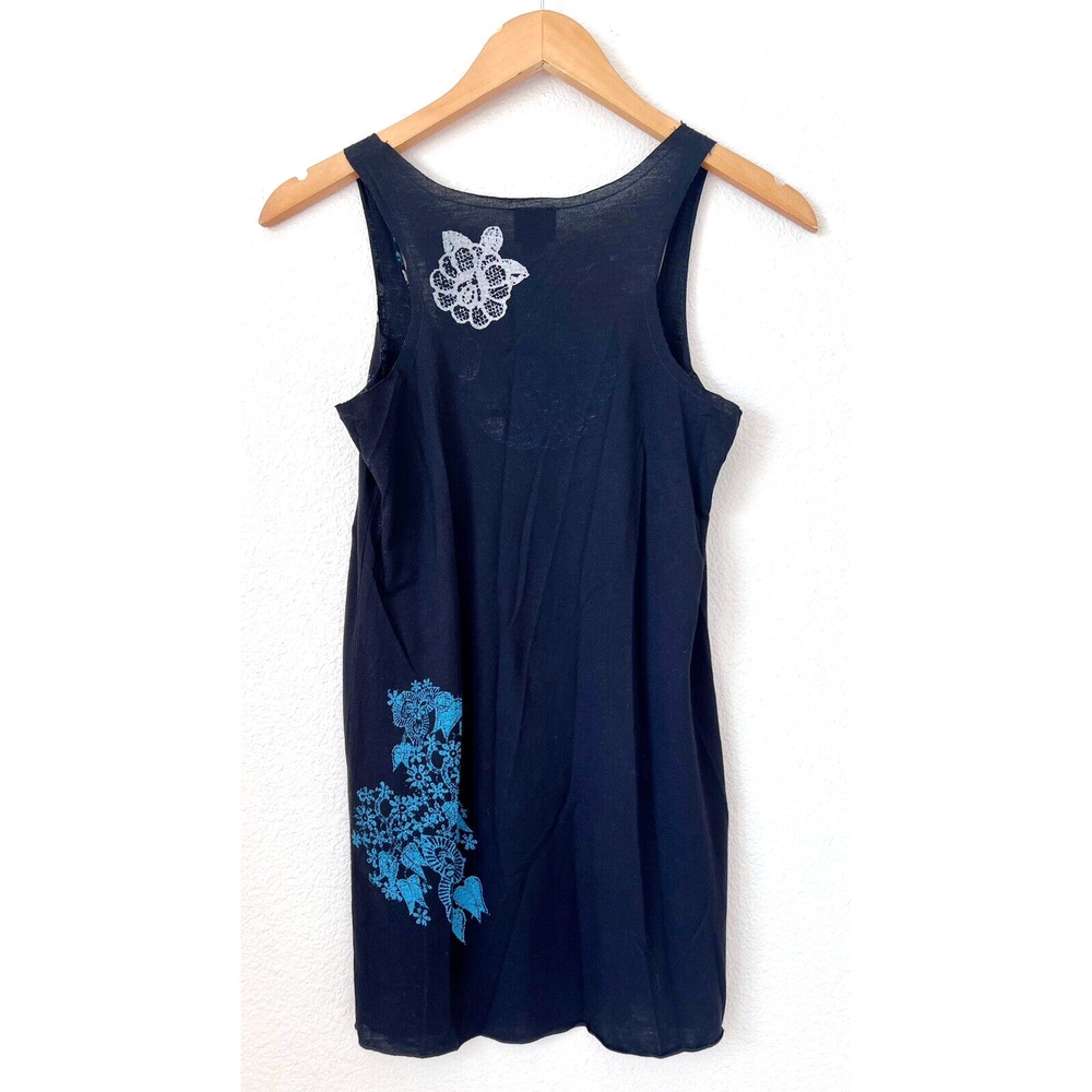 Blue Embroidered Tank - Picture 2 of 13